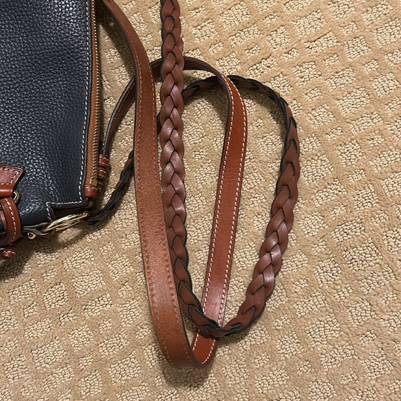 Dooney & Bourke Navy Pebbled Leather Shoulder Bag and Card Case - Picture 6 of 14